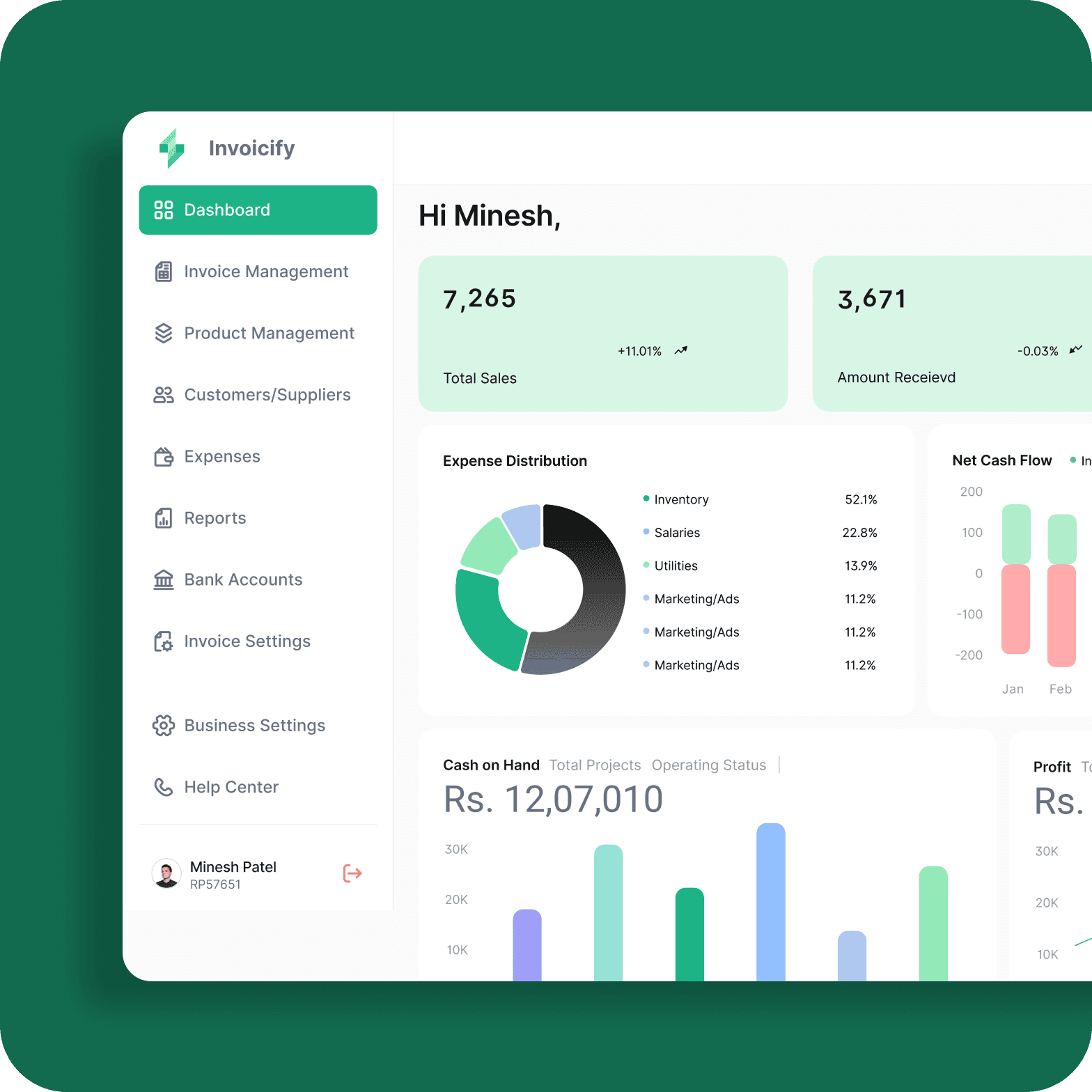 Invoicify design presentation 4